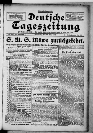 Deutsche Tageszeitung vom 22.03.1917
