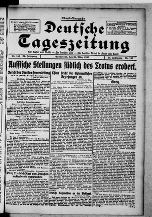 Deutsche Tageszeitung vom 24.03.1917