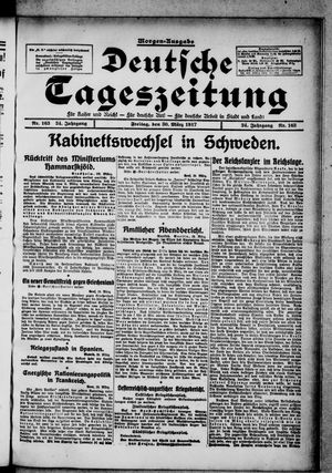 Deutsche Tageszeitung vom 30.03.1917