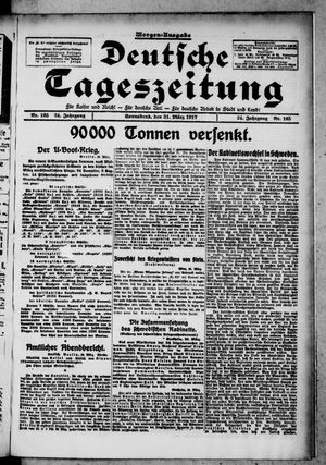 Deutsche Tageszeitung on Mar 31, 1917