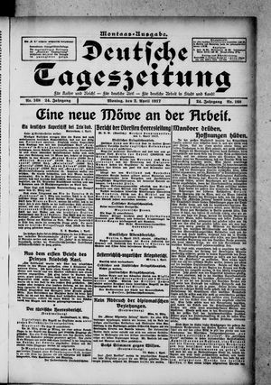 Deutsche Tageszeitung on Apr 2, 1917