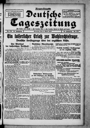 Deutsche Tageszeitung vom 08.04.1917