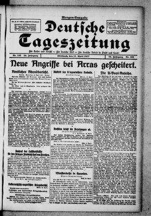 Deutsche Tageszeitung vom 11.04.1917