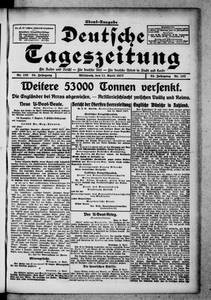 Deutsche Tageszeitung vom 11.04.1917