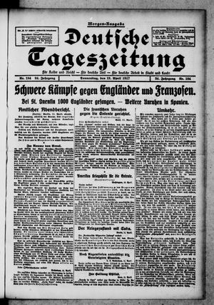 Deutsche Tageszeitung on Apr 12, 1917