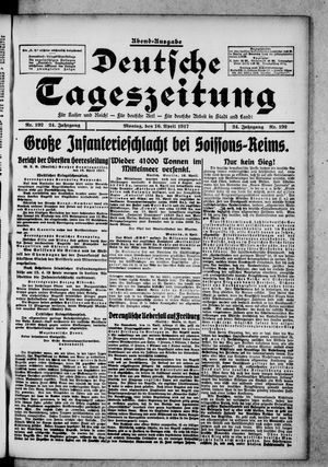 Deutsche Tageszeitung vom 16.04.1917