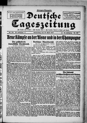 Deutsche Tageszeitung on Apr 19, 1917