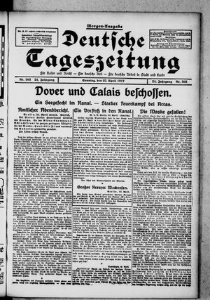 Deutsche Tageszeitung on Apr 22, 1917