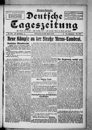 Deutsche Tageszeitung vom 25.04.1917