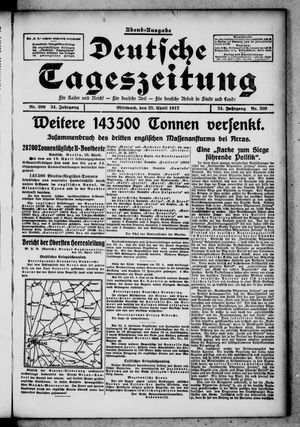 Deutsche Tageszeitung vom 25.04.1917