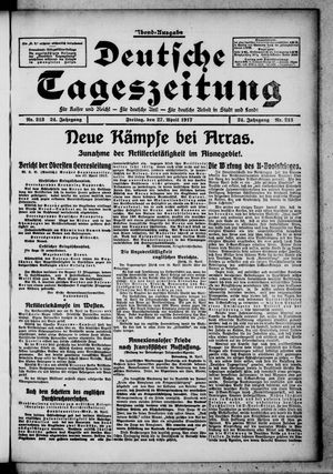 Deutsche Tageszeitung vom 27.04.1917