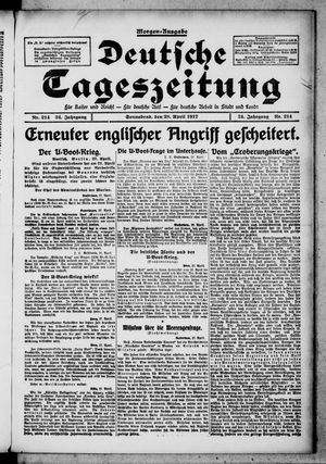 Deutsche Tageszeitung vom 28.04.1917