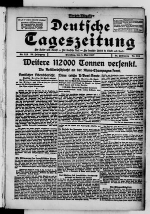 Deutsche Tageszeitung on May 1, 1917