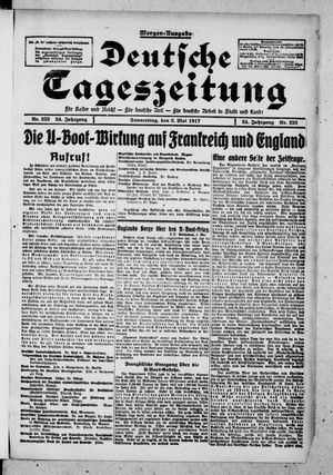 Deutsche Tageszeitung on May 3, 1917