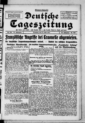 Deutsche Tageszeitung vom 15.05.1917