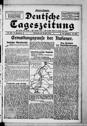 Deutsche Tageszeitung on May 23, 1917