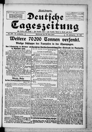 Deutsche Tageszeitung on May 23, 1917