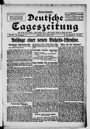 Deutsche Tageszeitung on Jun 1, 1917