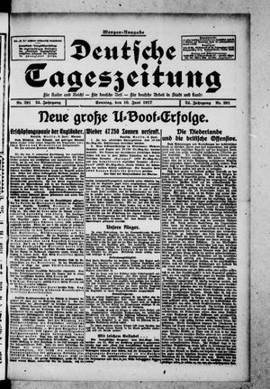 Deutsche Tageszeitung vom 10.06.1917