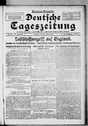 Deutsche Tageszeitung on Jun 18, 1917