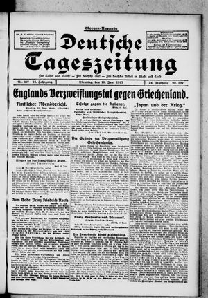 Deutsche Tageszeitung on Jun 19, 1917