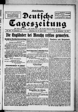 Deutsche Tageszeitung on Jun 19, 1917