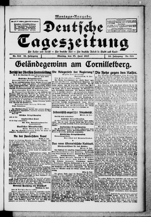 Deutsche Tageszeitung on Jun 25, 1917
