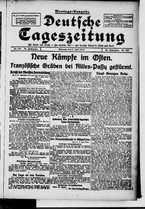 Deutsche Tageszeitung on Jul 2, 1917