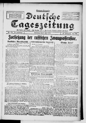 Deutsche Tageszeitung on Jul 3, 1917