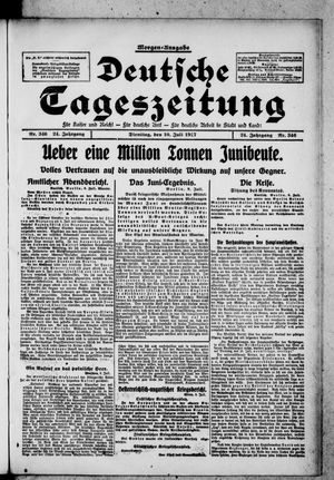 Deutsche Tageszeitung on Jul 10, 1917