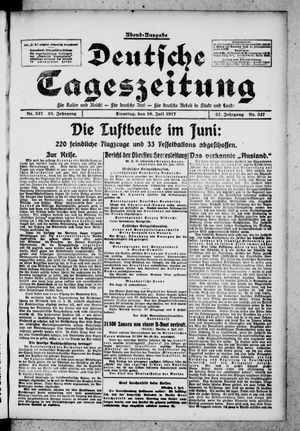Deutsche Tageszeitung on Jul 10, 1917