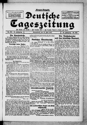 Deutsche Tageszeitung on Jul 14, 1917