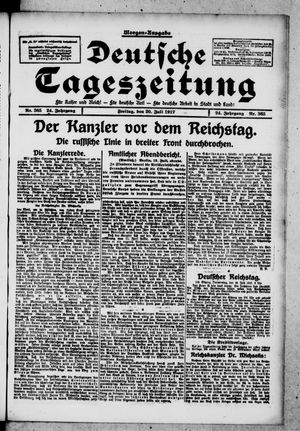 Deutsche Tageszeitung vom 20.07.1917