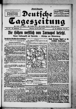Deutsche Tageszeitung vom 23.07.1917