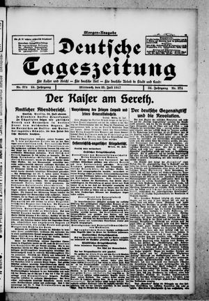 Deutsche Tageszeitung on Jul 25, 1917