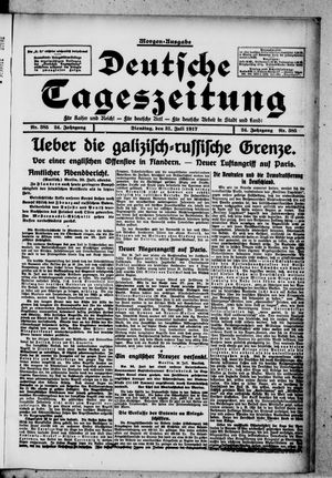 Deutsche Tageszeitung on Jul 31, 1917
