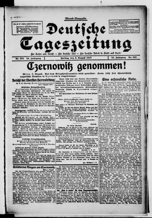 Deutsche Tageszeitung on Aug 3, 1917
