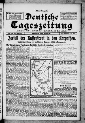 Deutsche Tageszeitung on Aug 4, 1917