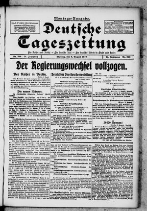 Deutsche Tageszeitung on Aug 6, 1917