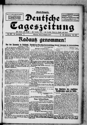 Deutsche Tageszeitung on Aug 6, 1917