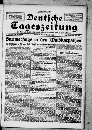 Deutsche Tageszeitung vom 08.08.1917