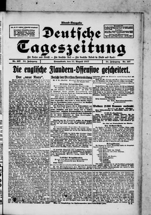 Deutsche Tageszeitung on Aug 11, 1917
