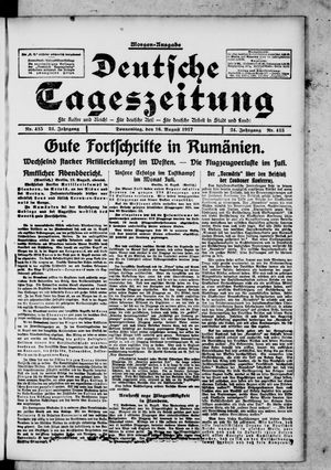 Deutsche Tageszeitung vom 16.08.1917