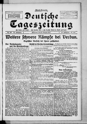 Deutsche Tageszeitung vom 22.08.1917