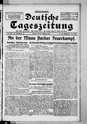 Deutsche Tageszeitung vom 24.08.1917