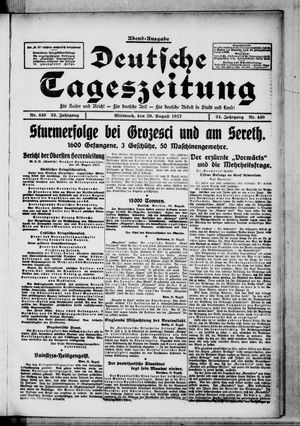 Deutsche Tageszeitung on Aug 29, 1917