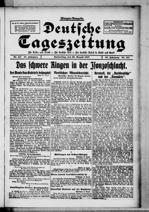 Deutsche Tageszeitung on Aug 30, 1917