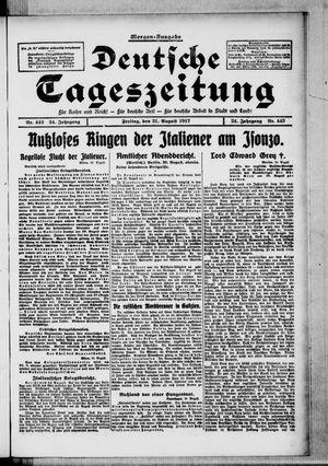 Deutsche Tageszeitung vom 31.08.1917