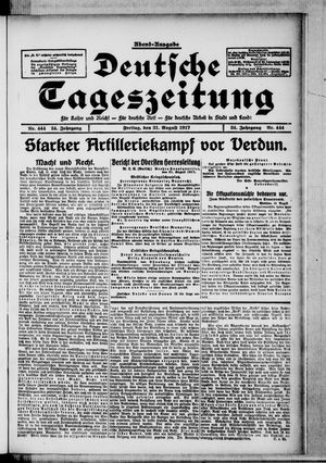Deutsche Tageszeitung vom 31.08.1917