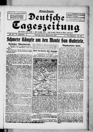 Deutsche Tageszeitung on Sep 2, 1917